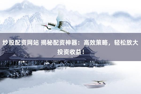 炒股配资网站 揭秘配资神器：高效策略，轻松放大投资收益！