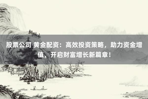 股票公司 黄金配资：高效投资策略，助力资金增值，开启财富增长新篇章！