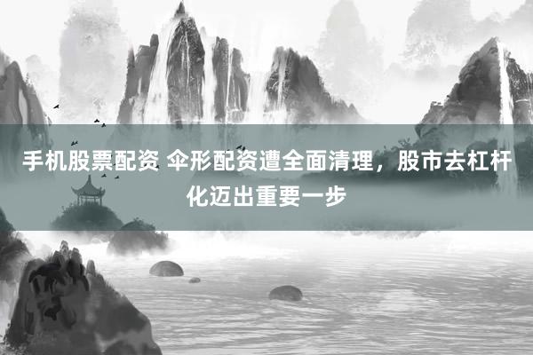 手机股票配资 伞形配资遭全面清理，股市去杠杆化迈出重要一步