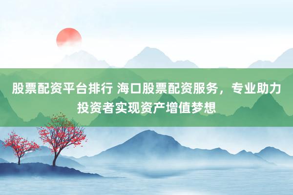 股票配资平台排行 海口股票配资服务，专业助力投资者实现资产增值梦想