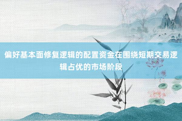 偏好基本面修复逻辑的配置资金在围绕短期交易逻辑占优的市场阶段