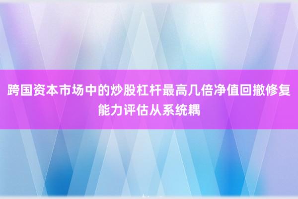 跨国资本市场中的炒股杠杆最高几倍净值回撤修复能力评估从系统耦