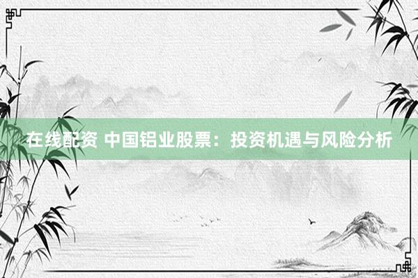 在线配资 中国铝业股票：投资机遇与风险分析