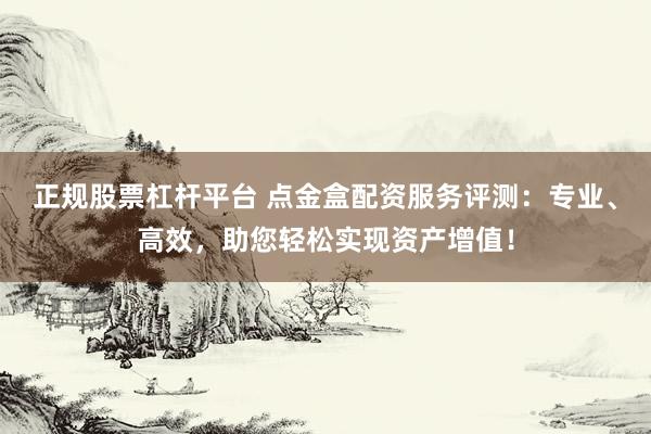 正规股票杠杆平台 点金盒配资服务评测：专业、高效，助您轻松实现资产增值！