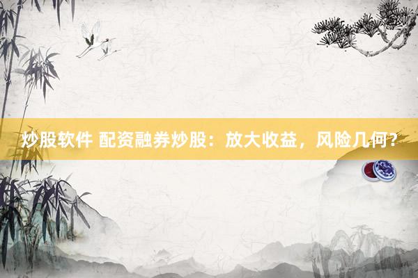 炒股软件 配资融券炒股：放大收益，风险几何？